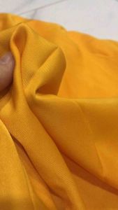 Vải Lụa tơ Hàn màu vàng đậm mềm rũ(khổ 1m55)may đầm váyáo dài áo kiểu thời trang
