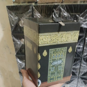 Celengan Kabah + kunci ukuran besar / celengan Kabah bahan kayu premium 20x 15 cm