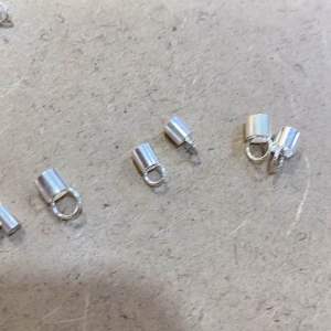 Charm ống bạc bạc s925 bọc dây làm vòng(1 cặp)