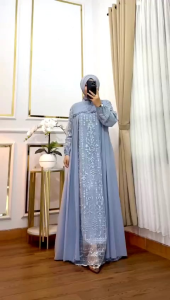 REALPICT COD DRESS ALMAIRA ELEGANT MEWAH BAHAN CERUTY TILE IMPORT TERBARU TERMURAH BEST SELLER TANGAN PERTAMA KONVEKSI / PRINTING / MOTIF PREMIUM GAMIS PESTA GAMISPREMIUM