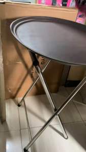 Oval Serving tray with foldable stand