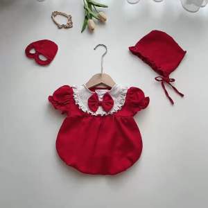 (3-12kg) Body Đỏ Đô NHÍM XÙ KIDS Kèm Giày Và Nón Cho Bé Gái B021