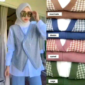 SETELAN KNITE MIX KATUN FIT TO XL / SETELAN MUSLIM KEKINIAN CANTIK BANGET