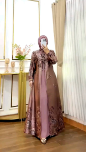 gamis muslim wanita terbaru mewah elegant