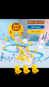 MAINAN ANAK BEBEK NAIK TANGGA Pingguin SMALL DUCK TRACK SELUNCUR TANGGA BEBEK MUSIK LAMPU GARANSI