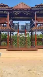 ศาลาไม้ 2 ชั้น ซุ้มไม้