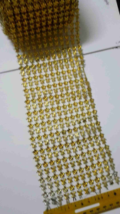 mesh trim / diamond ribbon/ bead lace/ cake lace / manik diamond/ manik lace size 11.5cm x 10 yards dalam 1 roll manik tampal/ senang dipotong ikut size dihendaki