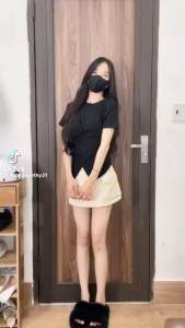 Áo Thun Xoắn Eo Cổ Tròn ngắn tay  nhiều màu  Áo Cộc Tay BigSize Vạt Chéo l284934s