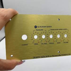 เพลทลำโพงบลูทูธ รุ่นZK-MT21 ไม่ย้าย ช่อง5*18 (ไม่เจาะAux) วัตแบตแบบขีด ตู้บลูทูธDIY.