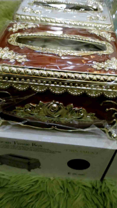 kotak tissu mewah bahan ringan anti karat motif bunga dekorasi meja mewah