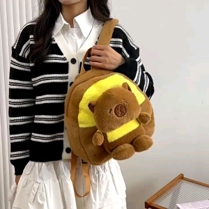 Balo lông hoạt hình capipara dành cho trẻ em size 29cm