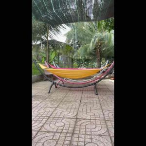 BỘ VÕNG BÁN NGUYỆT CAO CẤP ỐNG THÉP TO 50 DÀY 1LY5 TẢI TRỌNG LẾN ĐẾN 350KG Lưới võng khổ đại 100% polyester thoáng mát