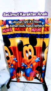 MORIA - Selimut Murah Karakter Anak Bulu Lembut Halus Ukuran 120 X 170 cm ( 300 gr ) Motif Terlaris Terbaru Pilihan