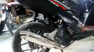 DUAL TIP POWER PIPE FOR HONDA CLICK 125 TATAK GKK RACING