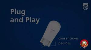 หลอดไฟหรี่ ไฟส่องป้าย Philips T10 LED Ultinon Pro3000 (6000K) ของแท้ PHILIPS":