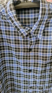 เสื้อทำงานลายสก็อตแขนยาว ไซส์เล็ก(42) ใหญ่(48)