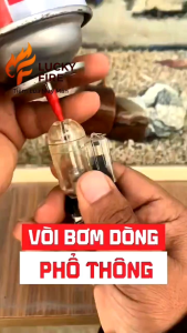 Đầu bơm gas nhựa đỏ chuyên dụng bình mini