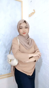 BLOUSE KNIT SERUT SAMPING LENGAN PANJANG TERBARU TERLARIS