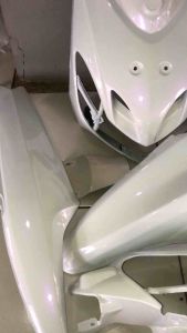 COVER FULL BODY HALUS YAMAHA MIO SMILE PUTIH LEMBAYUNG UNGU