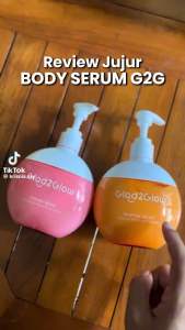 Glad2Glow Creamy Berry Overnight Bright Body Serum 300ml | Body Cream Menghidrasi & Body Lotion Mencerahkan