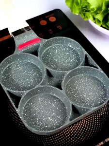 Wajan Panci Penggorengan Telur Pancake 4 Lubang Non Stick