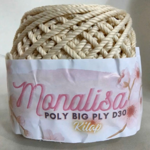 benang rajut poly kilap monalisa helai besar D30 hakpen 5/6