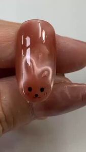 Nam châm hơ sơn gel mắt mèo tạo hình tai thỏ tai mèo dễ thương