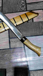Golok dagingkayubambu dll bahan per baja asli sarung kayu pilihan 100% awet