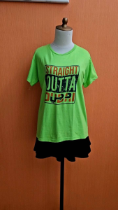 atasan kaos pria wanita hijau MIXX BASIC cewek cowok M L lengan pendek santai