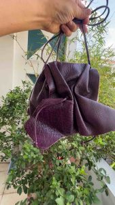 Túi 2hand đeo chéo dáng túi tiền nhà CalosFanchi chuyên da độc lạ của Mỹ -T83