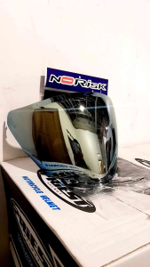 Kaca Flat Visor Iridium Gold KYT NFJ PNP JPX Nova X dan ALV Ultron