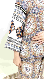 Setelan Wanita Rayon Motif - One Set Rayon Motif Daily Outfit Bahan Lembut dan Adem Celana Kulot Jumbo untuk Keseharian