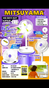 Barangunik2021 - Kipas Angin Baterai Mitsuyama MS-5544 BAT 65 Inch