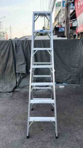 บันไดอลูมิเนียม 4ขั้น หนา 1.8มิล 2ทาง 32A บันได อลูมิเนียม บรรได นั่งร้าน บันไดอะลูมิเนียม อะลูมิเนียม บันไดพับ บันไดทรงเอ บันไดพับได้ ALUWARE AW250