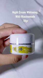 Night Cream Brightening Orlin Beauty Krim Malam Mencerahkan Mengencangkan Kulit Memudarkan Flek Hitam 10gr