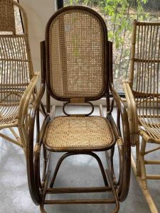 JARO Rattan Manau Rocking Chair Webbing