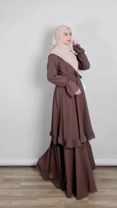 TERBARU GAMIS MALYSIA WANITA DEWASA TERBARU ZYLA DRESS BAHAN CERUTTY BABYDOLL DOUBLE FURING UKURAN M L XL