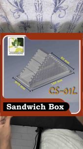 Sandwich Box > Plastic Disposable Sandwich Box > Plastic Sandwich Box With Lock > Sandwich Packaing Box > This Sandwich Box is suitable for food packaging for food & beverage industry.