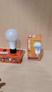 Paket 5 PC lampu LED LIGERA INFINITY 15W Bulb putih 6500K super terang fiting E27