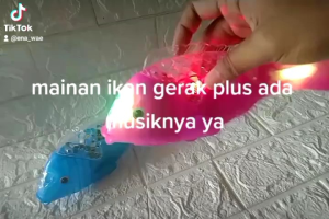 mainan ikan. ekor bisa gerak. ada musik dan lampu /MAINAN IKAN GERAK PLUS MUSIK
