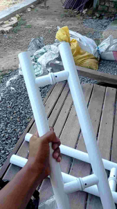 handle kaca baut tembus bulat putih berbahan stenlistell sus304 diameter bulat 1¼/3cm