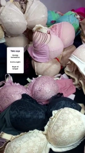 BRA WANITA bra brokat renda isi 3 pcs motif bunga bh busa tanpa kawat