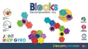 Multifunctional puzzle fidget toy spinner Bubble Fingertip Gyroscope Toy For Children Decompression Versatile Building Blocks