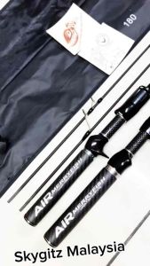 SKYGITZ MALAYSIA AIR MERRYFISH Single Hand Solid Carbon UL Ultra light Spinning Casting Rod MALAYSIA STOCK