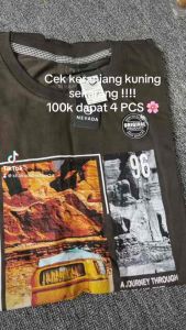 PAKET HEMAT isi 4 KAOS  KAOS BERMOTIF  BAHAN SEMI KATUN SUPER PREMIUM  MOTIF RANDOM