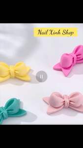 Giá kê cọ vẽ hình nơ  đế gác cọ vẽ nail hình nơ màu dễ thương