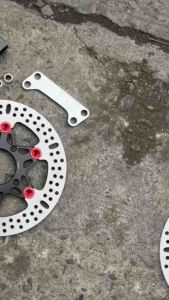 DISC 220MM CAKRAM DEPAN MUFAC FLOATING PLUS BREKET MIO SMILE MIO SOUL MIO KARBU LUBANG BAUT 4