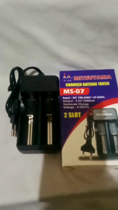 Charger Baterai 2 Slot Mitsuyama MS-07 Bisa berbagai Ukuran Baterai