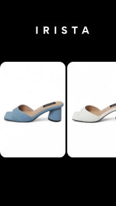 The Amber Sandal in Black Satin Minimalist heels with a soft footbed and 2-inch cylindrical heel.