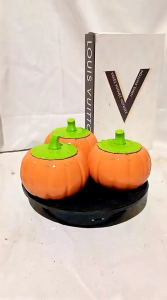 property bentuk labu/tempat penyimpanan accesories/hiasan interior home decor/pot skulen/container candle